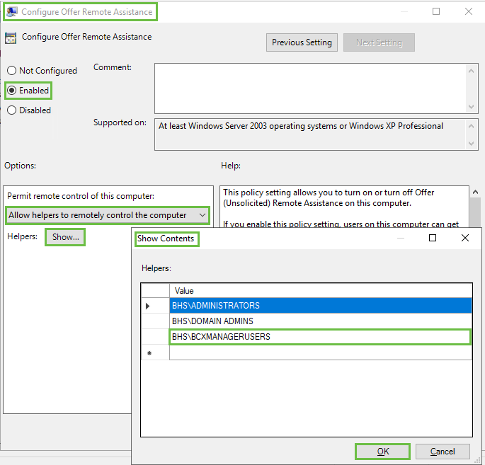 bcx tools non domain admin gpo remote assistance.png