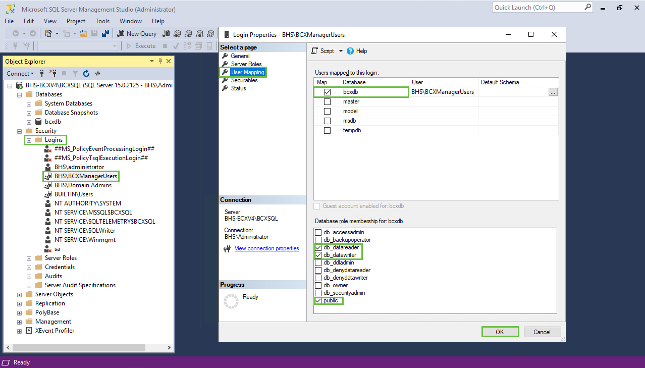 bcx tools non domain admin sql permissions.png